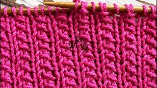 How to knit a textured stitch pattern in just two rows - So Woolly