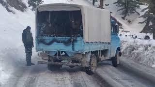 CRPF TATA 407  4X4 POWER IN ICE ROAD