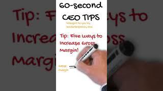 Increase profit and gross margin with these 5 tips #Shorts Tip#3 CEO tips in under 60 seconds