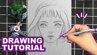 How to draw Semi Realistic Face for beginners  Collection of Drawing Tutorials  Huta Chan