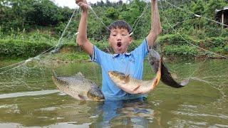 That net full of fish was the orphan boys joy when he went to Nams market  Nam - poor boy