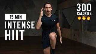 15 Minute Intense HIIT Workout For Fat Burn & Cardio No Equipment No Repeat Home Workout