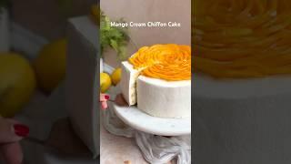 Pure mango heaven soft like a cloud lots of cream and all the mango#cake #mango #mangorecipe