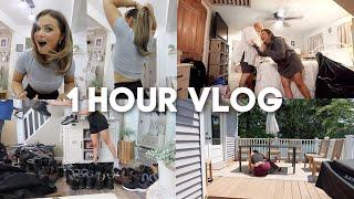 OVER 1 HR VLOG diy dad’s closet cleanout hilarious house problems hair extension try on & MORE