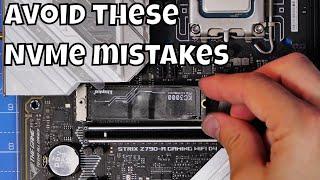 Dont make these mistakes with your NVMe SSD installation - NVMe tips and tricks