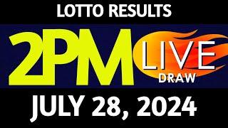 Lotto Result Today 200 pm draw July 28 2024 Sunday PCSO LIVE