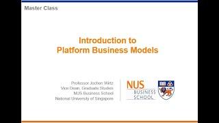 Master Class Platform Business Models