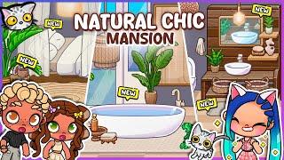  DECORATE the NATURAL CHIC MANSION in AVATAR WORLD  Luxury Bedroom and Bathroom PART 1