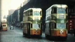 Glasgow Trams on Sauchiehall Street in April 1959