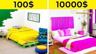 De uma VIDA POBRE para uma VIDA RICA  Truques Fáceis de DIY para Reformar o Quarto