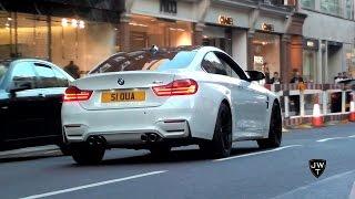 2015 BMW M4s INVASION in London REVS Accelerations & More SOUNDS