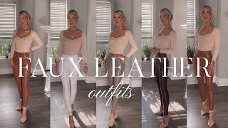 Faux Leather Leggings in Four Colorways  Outfit Ideas  Holly JoAnne White