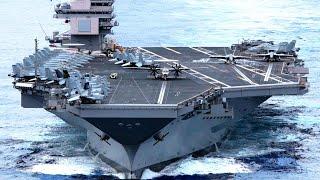 Der größte Flugzeugträger der Welt USS Gerald R. Ford in Aktion US-Schiff