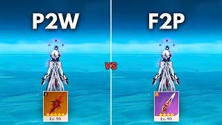 How Much is the Difference?? F2P vs P2P Arlechino  Genshin Impact 