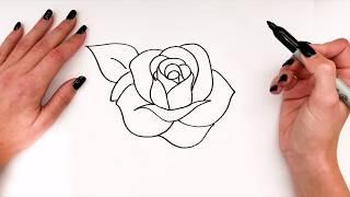 How To Draw A Rose Step By Step   Rose Drawing EASY  Super Easy Drawings