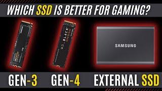 Gaming Speed Test  Gen 3 vs Gen 4 vs External SSD