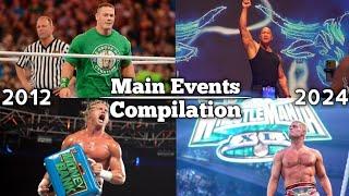 All Of WWE PPV Main Events Match Card Compilation 2012 - 2024