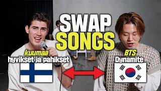 How Does BTS Dynamite Sound In Finnish? l Korean and Finnish Artist Swap Songs l FT. Robin Packalen