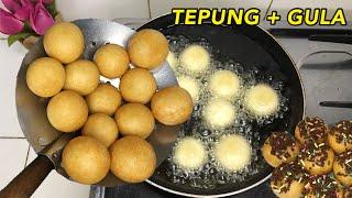 HANYA 2 BAHAN TEPUNG & GULA JADI CAMILAN ENAK