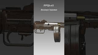 Soviet Open Bolt Submachine Gun  PPSh-41 Submachine GunWW2 SMG  How It Works