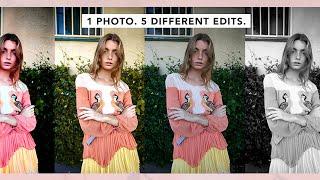 Editing 1 Photo in 5 Different Styles