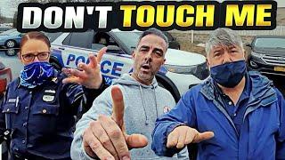 DONT TOUCH ME 1st Amendment Audit FAIL COPs GETS PHYSICAL