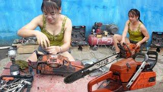 FULL VIDEO Genius Girl - Repair Maintenance Of All types Of Engines Help People In The Village