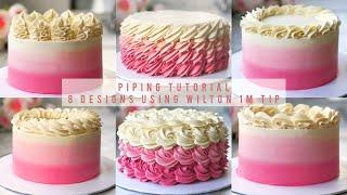 Piping Tutorial Learn How to Pipe 8 Designs using Wilton 1M Tip  Homemade Cakes  Mintea Cakes
