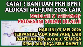 CATAT️BANSOS PKH BPNT MEI-JUNI 2024 CAIR SETELAH 9 PROSES INI DILALUI HARI INI ADA KPM CAIR 600 RB