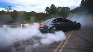 BMW M3 E92 w Armytrix Exhaust - Massive Burnout Drift and Insane Noise