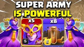 Th12 Super Witch + Earthquake Spell War Attack is Powerful in Clash of Clans