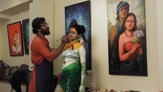 Amazing Body painting ART festival workshop.