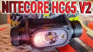 Nitecore HC65 V2 headlamp review USB type C red and high CRI modes 1750 lumens 18650