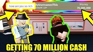 GETTING 70 MILLION CASH in Roblox Jailbreak BADCC GETS MAD