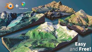 How to Create 3D Terrain with Google Maps and Blender