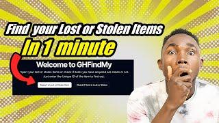 How to find and report your Lost or Stolen Items in 1 minute with Ghfindmy - NEW PLATFORM