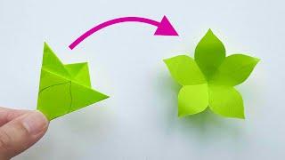 How to make Easy Origami Flower from Sticky Note  No-Glue Tutorial