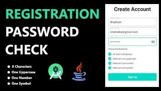 Android Password Validation - Various Types of Validation for Password Field