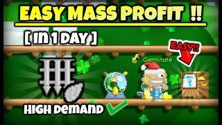 1 DAY EASY MASS PROFIT  HIGH IN DEMAND  GROWTOPIA PROFIT 2021