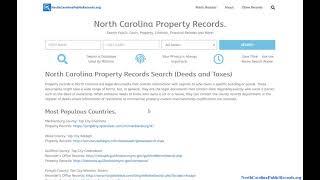 North Carolina Property Records Search Deeds and Taxes