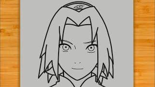 How to draw Sakura Haruno  Naruto Shippuden  Easy Drawing