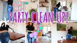 PARTY CLEAN UP  CLEANING MOTIVATION  CLEAN WITH ME & BALLOON POPPING 