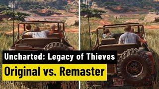 Uncharted Legacy of Thieves Collection - original vs.  remaster - graphics and loading times