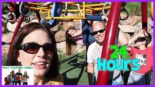 24 HOURS On A Playground KidFavorite  That YouTub3 Family  The Adventurers