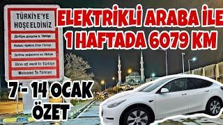 Elektrikli Araba ile 1 Haftada 6079 KM Sıla Yolu 2024 Özet