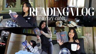 READING VLOGIn a cozy cabin🪵 new fav books *spoiler free*