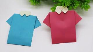 How to Make a Paper Shirt  DIY Origami Paper Dress Crafts