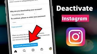 How To Deactivate Instagram Account  Disable Instagram account temporarily