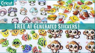 Make FREE AI-Generated Stickers with a Cricut  Using the Create Sticker Function in Design Space