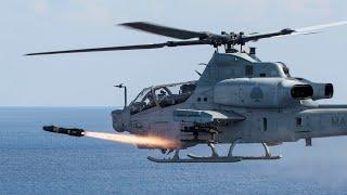 AH-1Z Viper & UH-1Y Venom Live Fire Training off the Coast